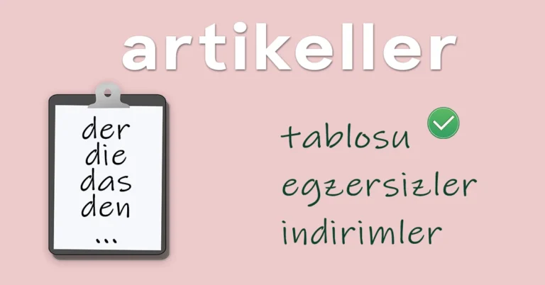 Almanca Artikel (der/die/das…) Tablosu